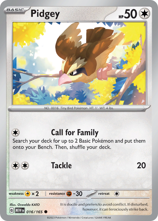 Pidgey - 151 - 016