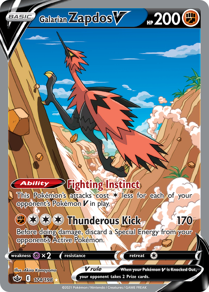 Galarian Zapdos V - Chilling Reign - 174