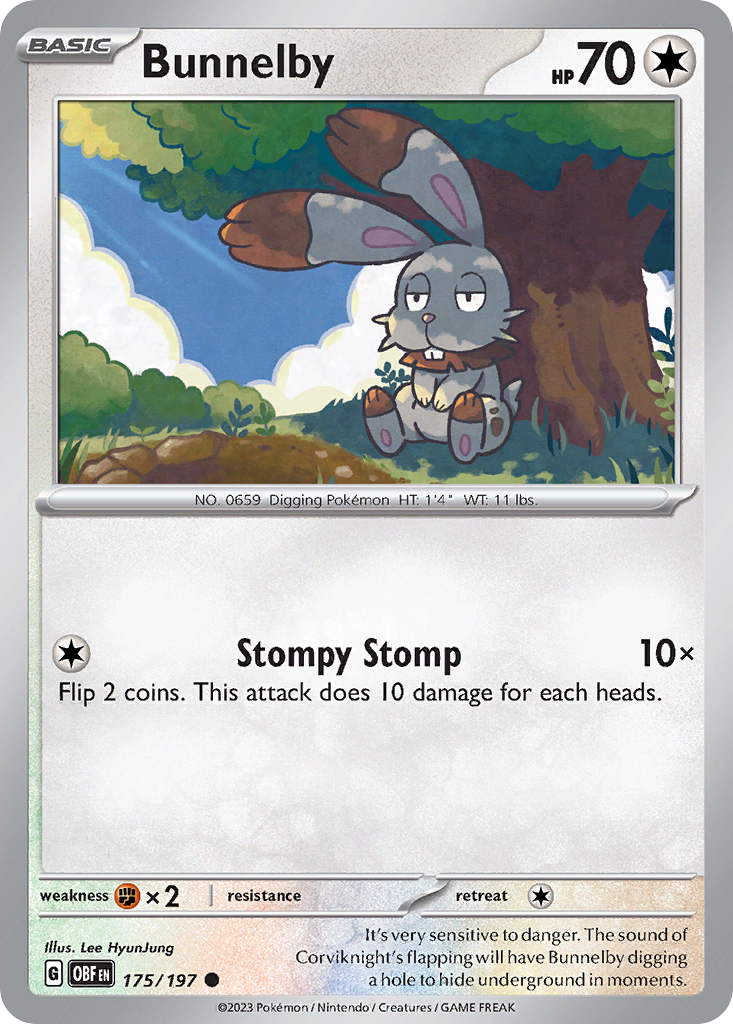 Bunnelby - Obsidian Flames - 175