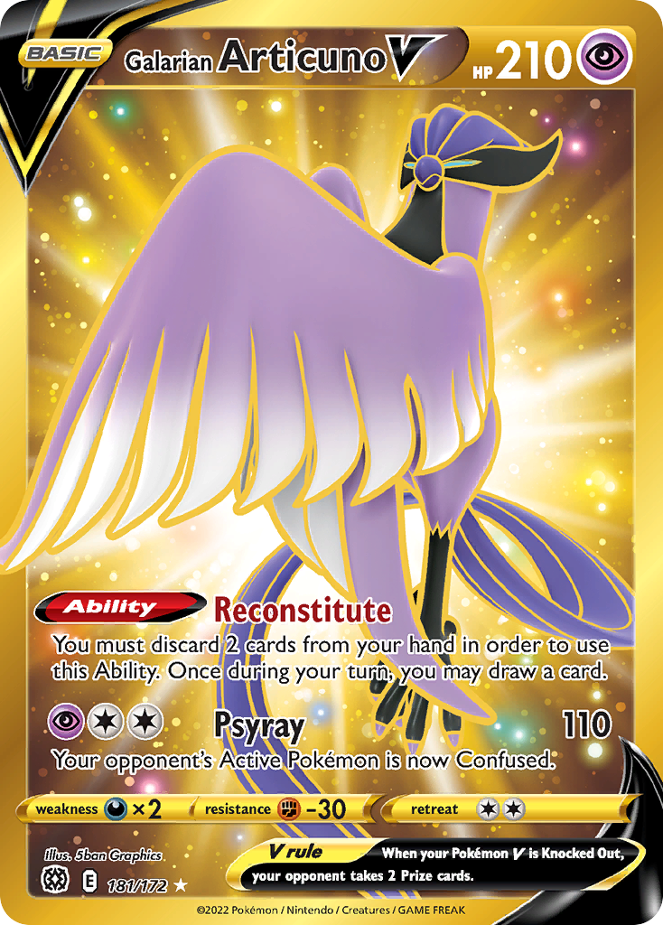 Galarian Articuno V - Brilliant Stars - 181