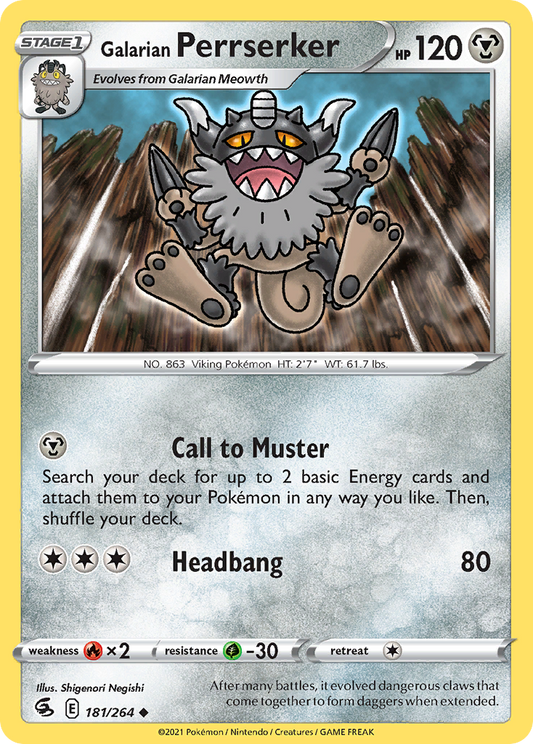 Galarian Perrserker - Fusion Strike - 181