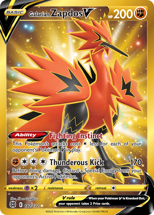 Galarian Zapdos V - Brilliant Stars - 182