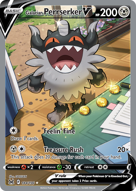 Galarian Perrserker V - Lost Origin - 184