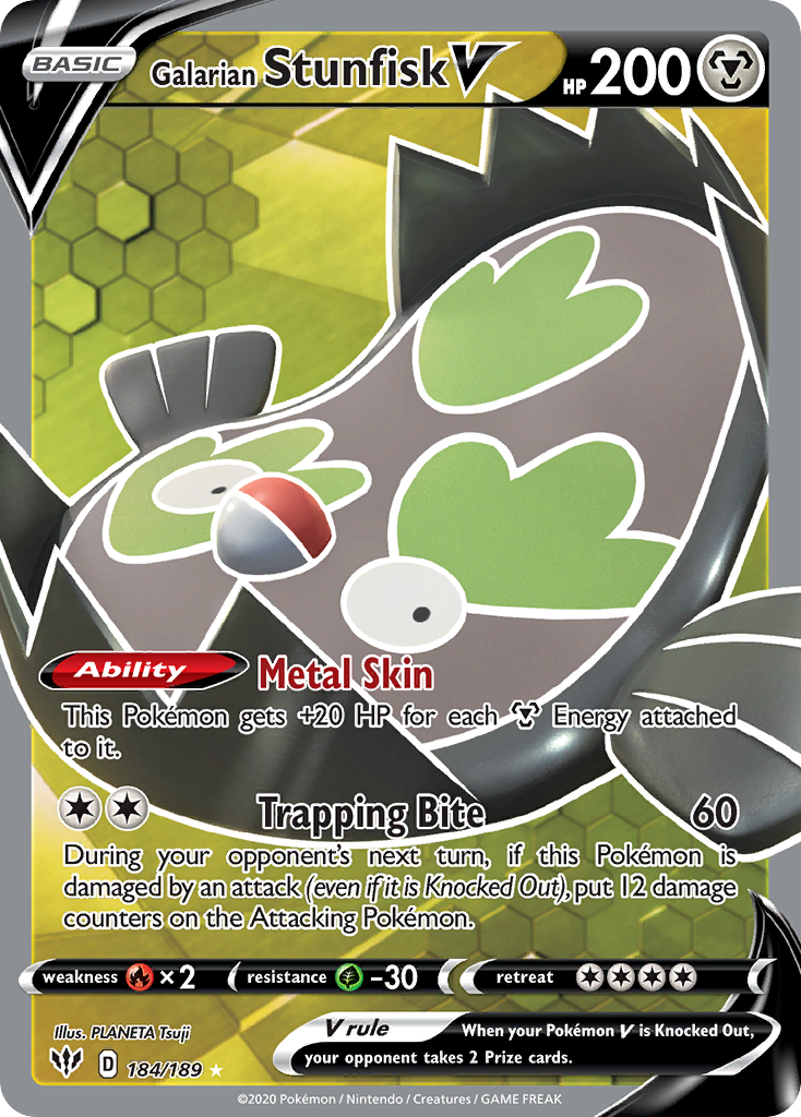 Galarian Stunfisk V - Darkness Ablaze - 184