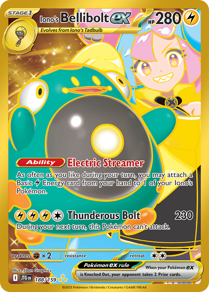 Iono's Bellibolt ex - Journey Together - 188