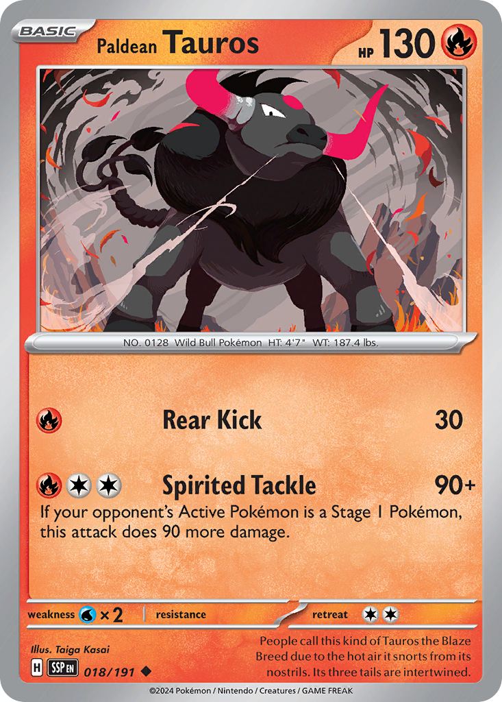 Paldean Tauros - Surging Sparks - 018