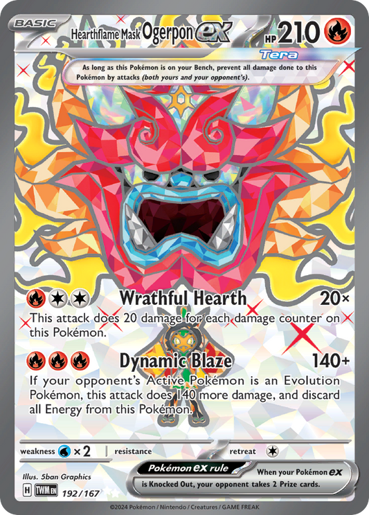 Hearthflame Mask Ogerpon ex - Twilight Masquerade - 192