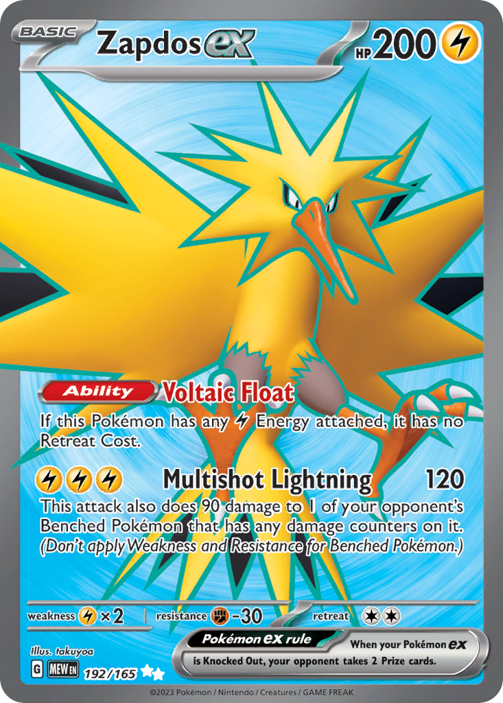 Zapdos ex - 151 - 192