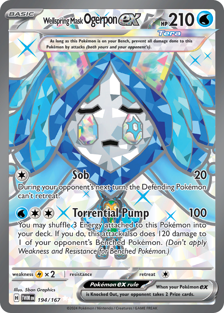 Wellspring Mask Ogerpon ex - Twilight Masquerade - 194