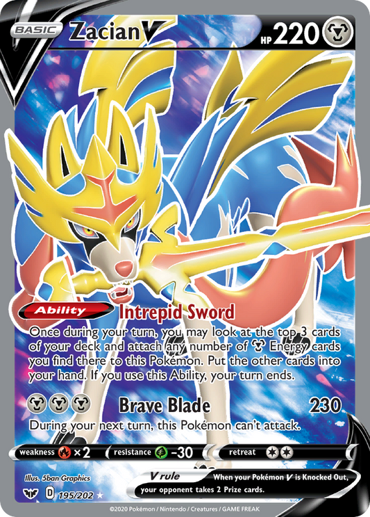 Zacian V - Sword & Shield - 195