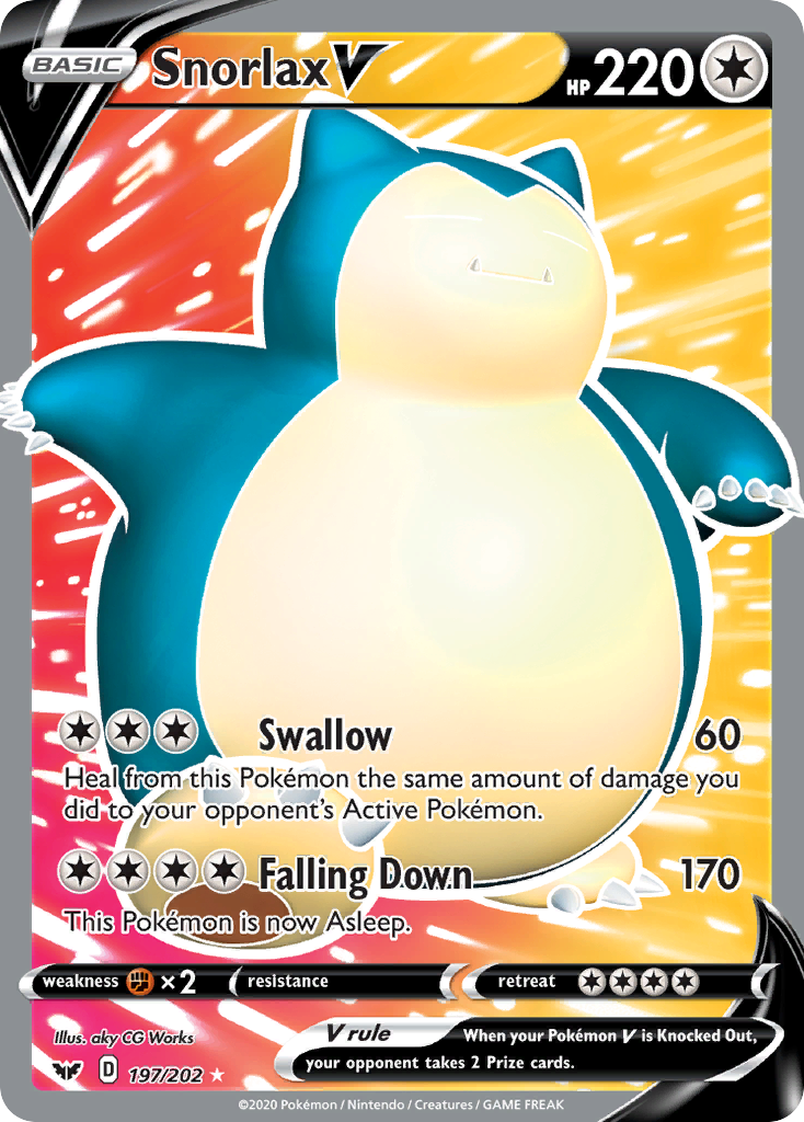 Snorlax V - Sword & Shield - 197