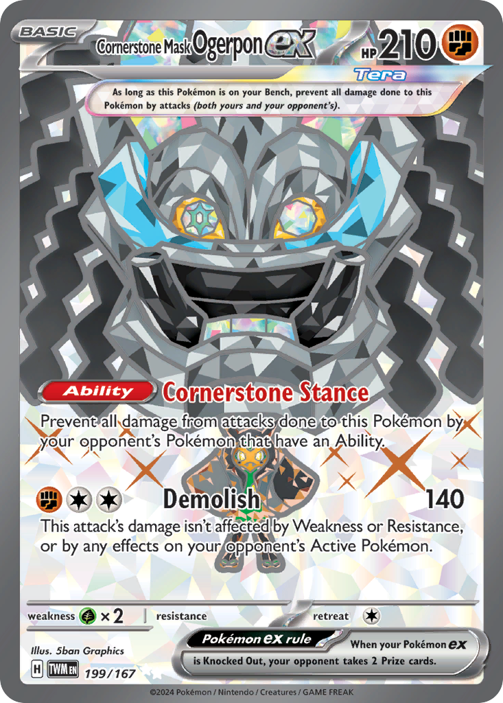 Cornerstone Mask Ogerpon ex - Twilight Masquerade - 199