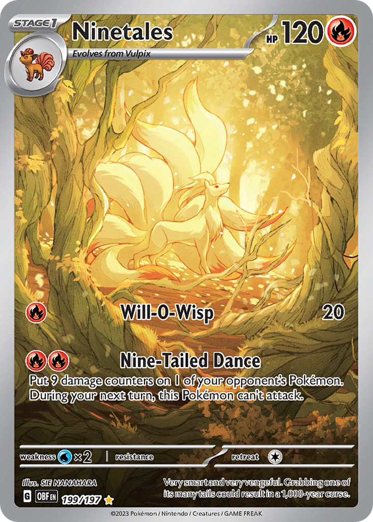 Ninetales - Obsidian Flames - 199