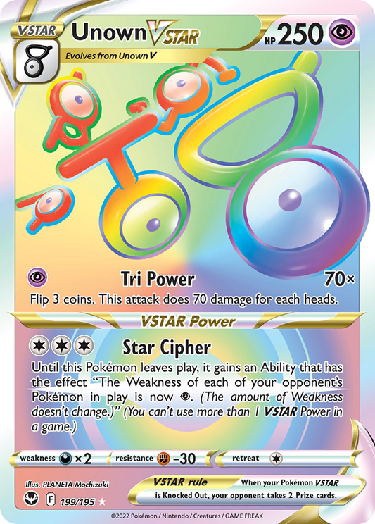 Unown VSTAR - Silver Tempest - 199