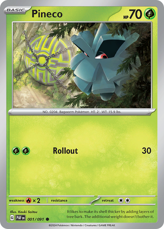 Pineco - Paldean Fates - 001