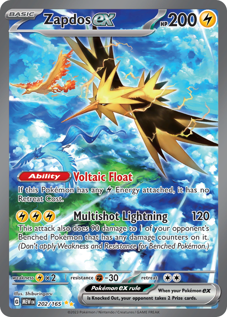 Zapdos ex - 151 - 202