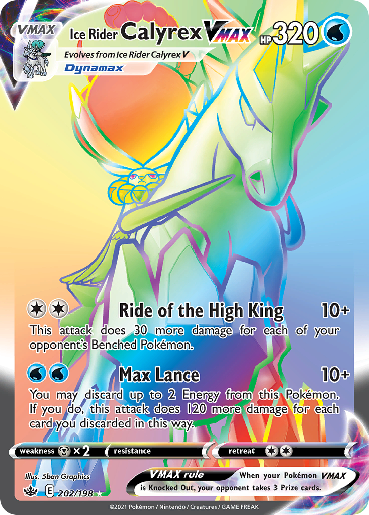 Ice Rider Calyrex VMAX - Chilling Reign - 202