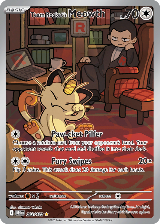 Team Rocket's Meowth - Destined Rivals - 203