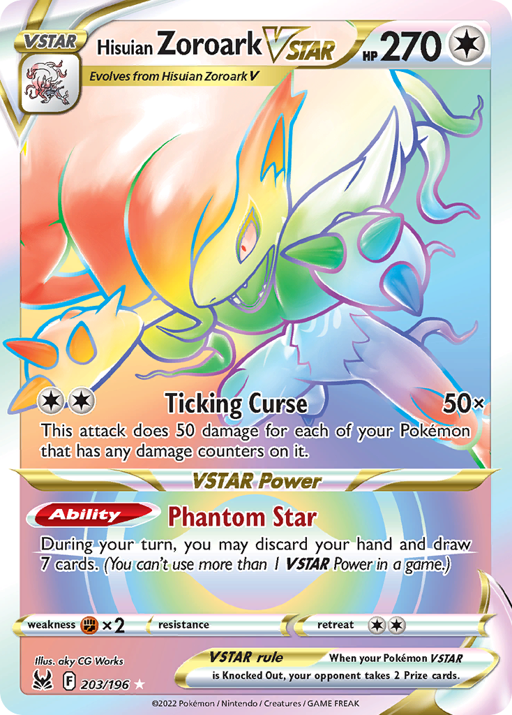 Hisuian Zoroark VSTAR - Lost Origin - 203