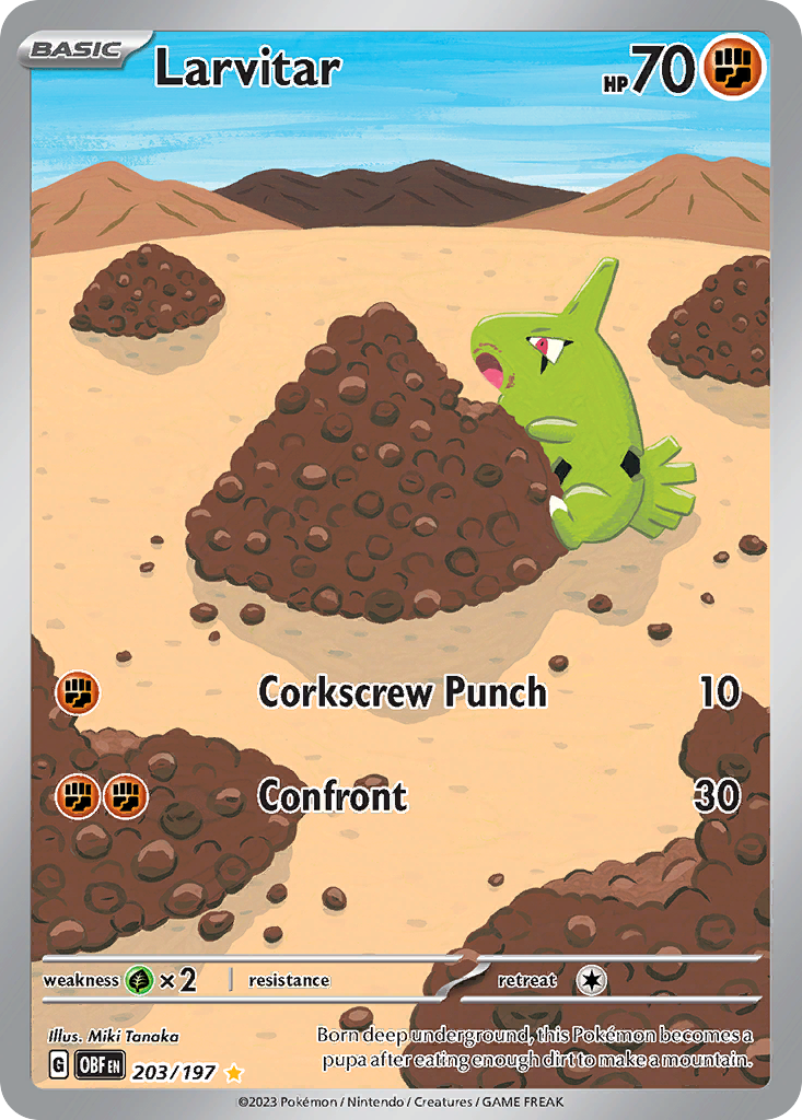 Larvitar - Obsidian Flames - 203