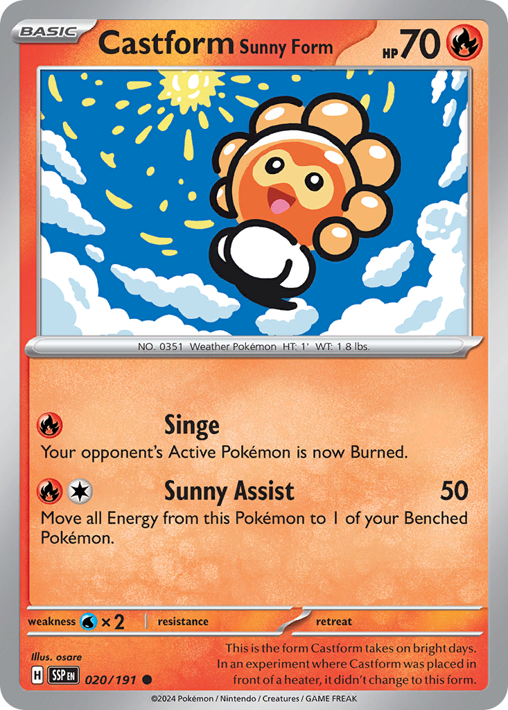 Castform Sunny Form - Surging Sparks - 020