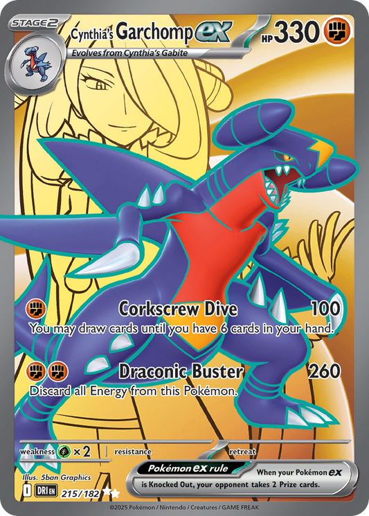 Cynthia's Garchomp ex - Destined Rivals - 215