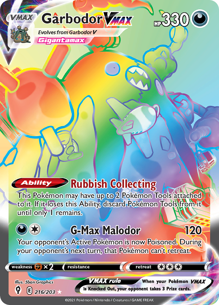 Garbodor VMAX - Evolving Skies - 216
