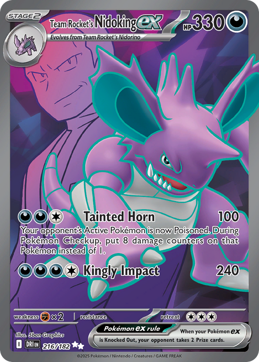 Team Rocket's Nidoking ex - Destined Rivals - 216