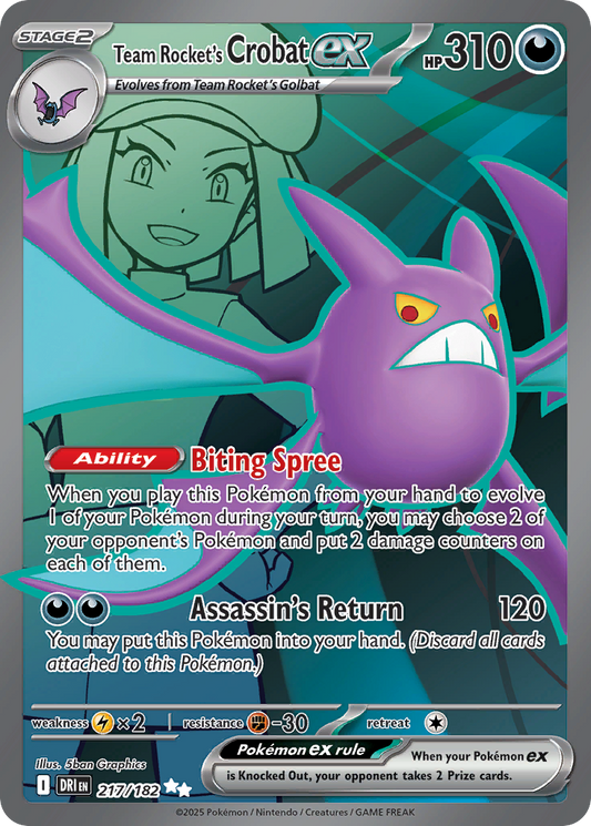 Team Rocket's Crobat ex - Destined Rivals - 217