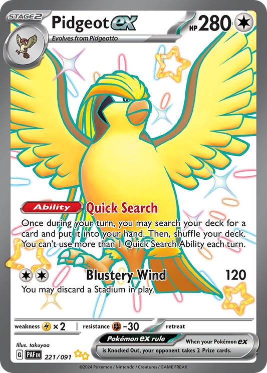 Pidgeot ex - Paldean Fates - 221