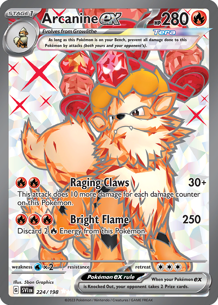 Arcanine ex - Scarlet & Violet - 224