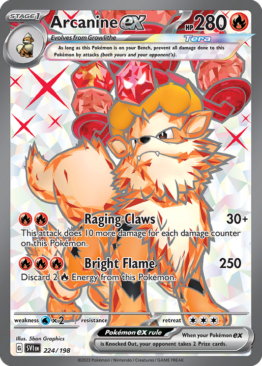 Arcanine ex - Scarlet & Violet - 224
