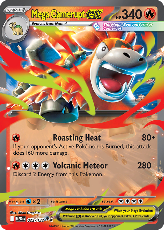 Mega Camerupt ex - Mega Evolution - 022