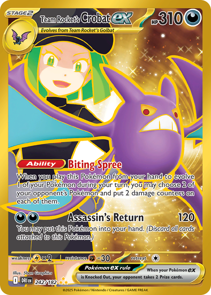 Team Rocket's Crobat ex - Destined Rivals - 242