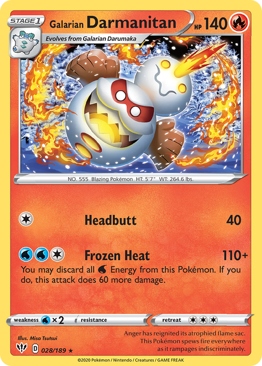 Galarian Darmanitan - Darkness Ablaze - 028