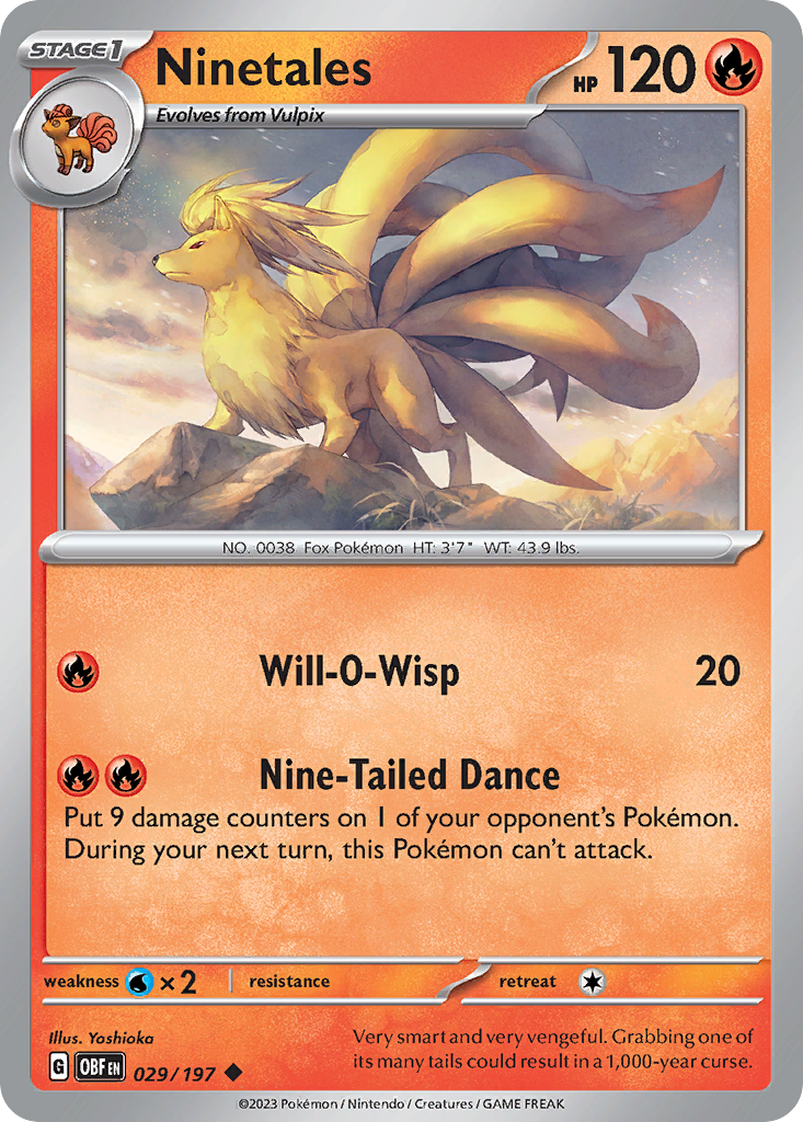 Ninetales - Obsidian Flames - 029