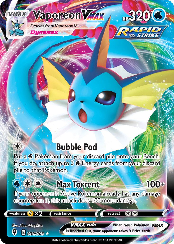 Vaporeon VMAX - Evolving Skies - 030