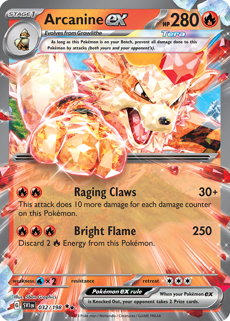 Arcanine ex - Scarlet & Violet - 032