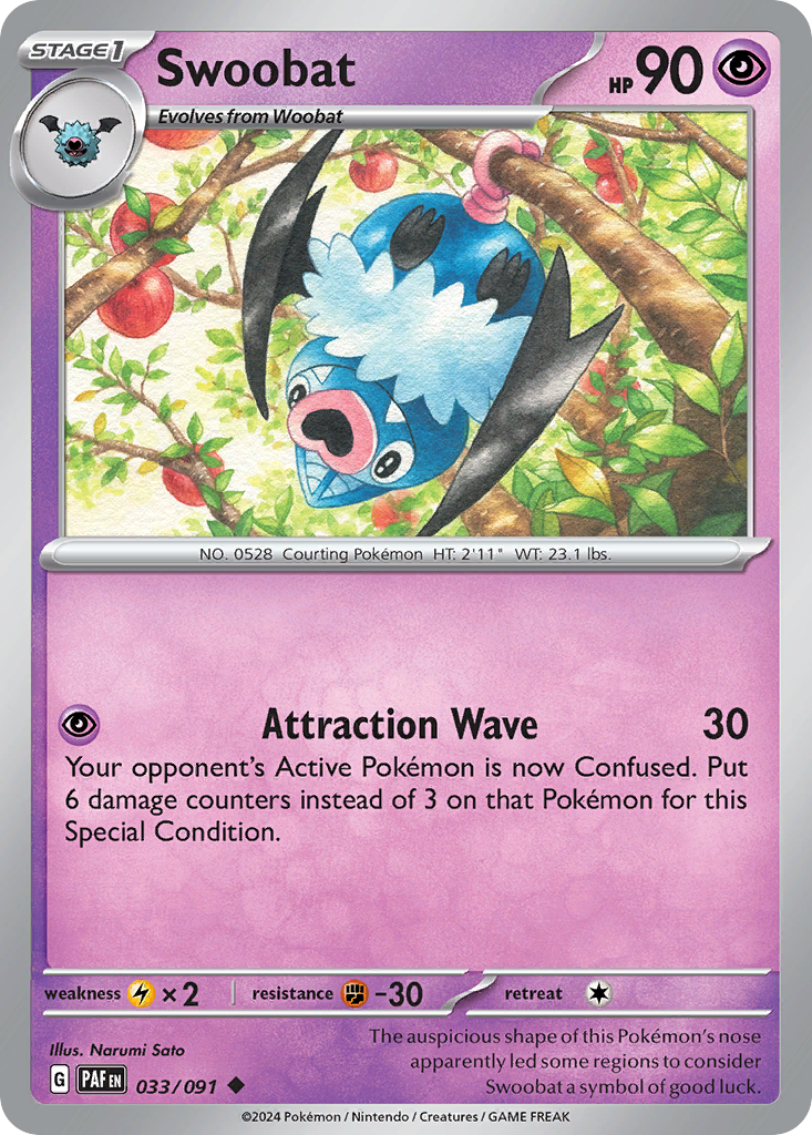Swoobat - Paldean Fates - 033