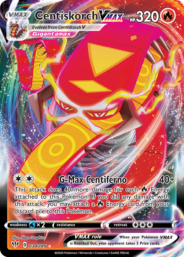 Centiskorch VMAX - Darkness Ablaze - 034