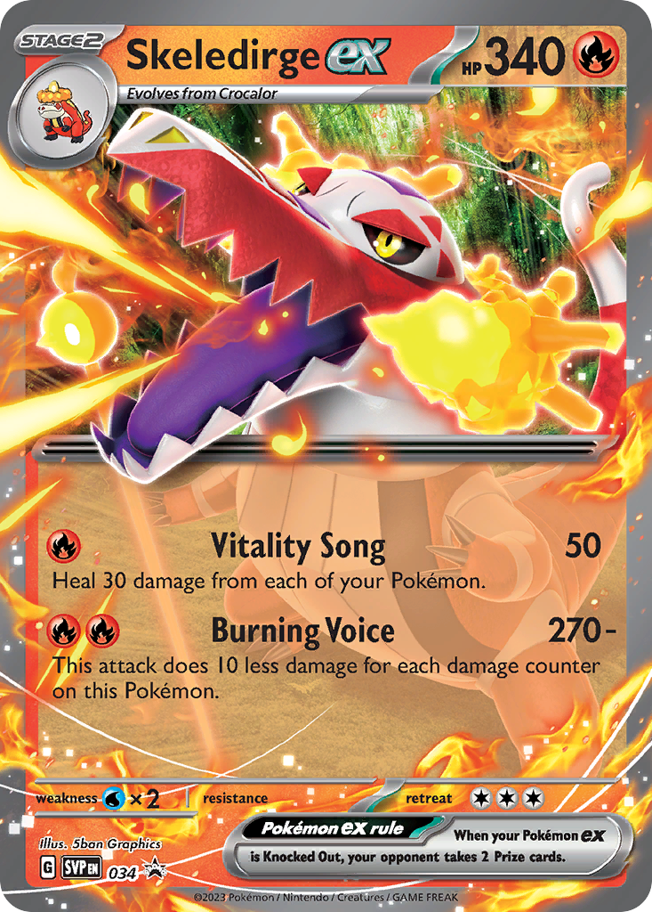Skeledirge ex - Scarlet & Violet Black Star Promos - 034