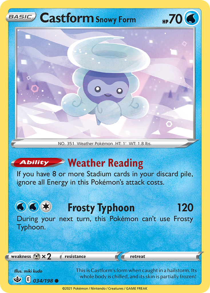 Castform Snowy Form - Chilling Reign - 034