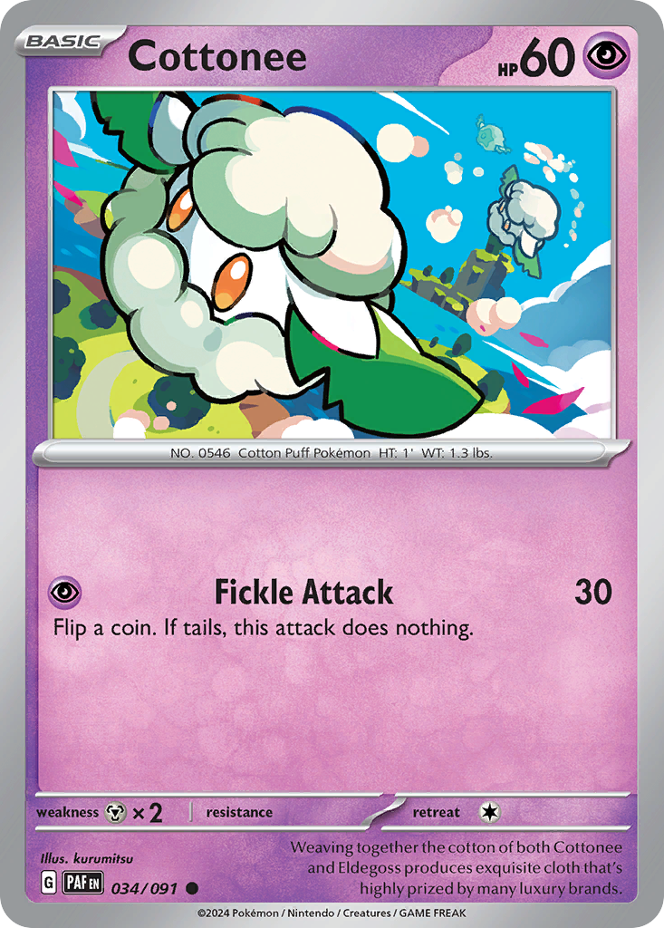 Cottonee - Paldean Fates - 034