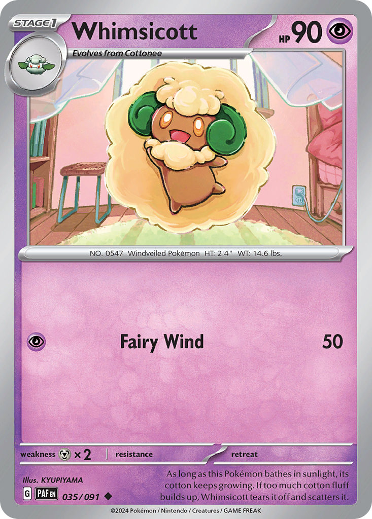 Whimsicott - Paldean Fates - 035