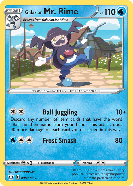 Galarian Mr. Rime - Battle Styles - 035