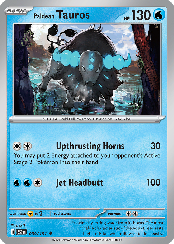 Paldean Tauros - Surging Sparks - 039