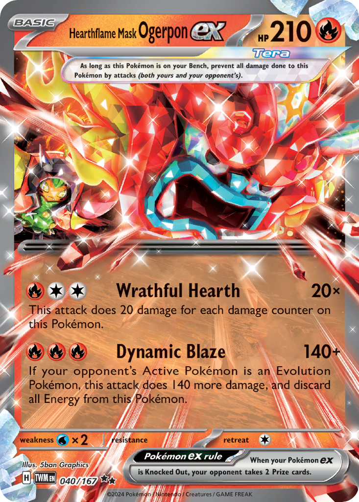 Hearthflame Mask Ogerpon ex - Twilight Masquerade - 040