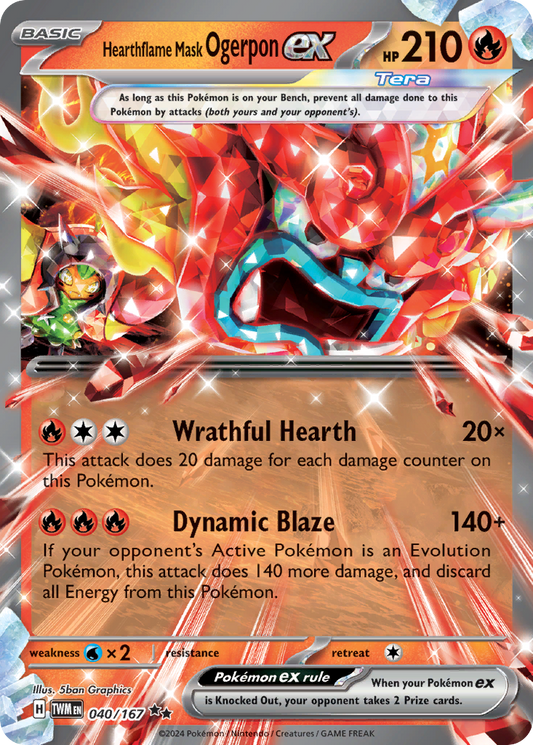 Hearthflame Mask Ogerpon ex - Twilight Masquerade - 040