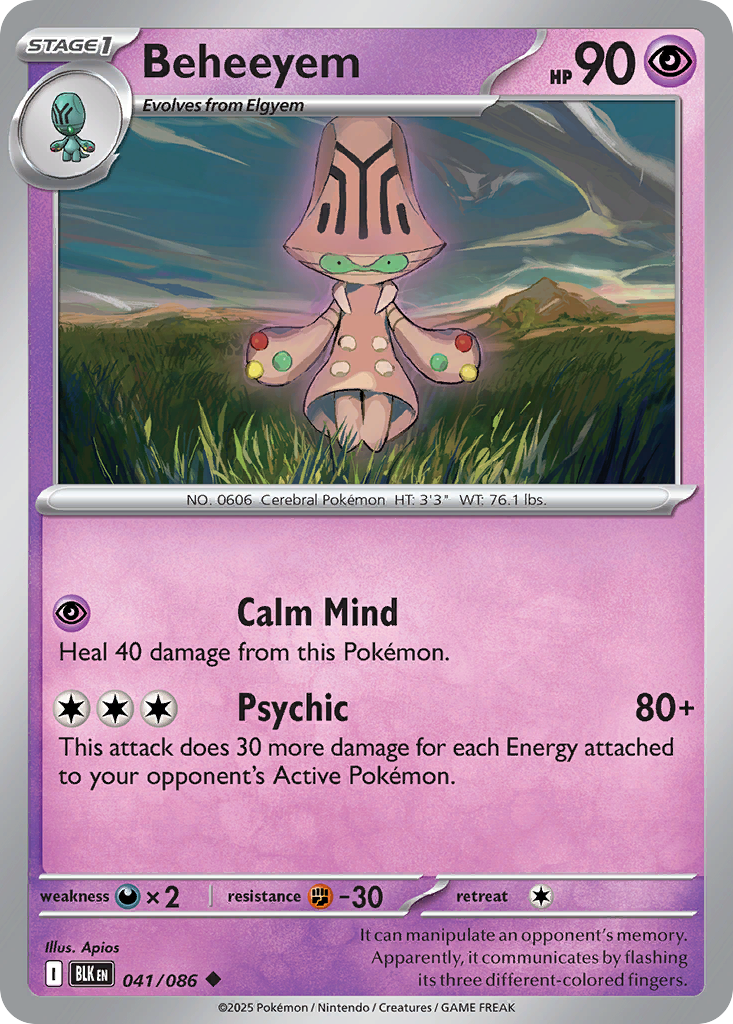 Beheeyem - Black Bolt - 041