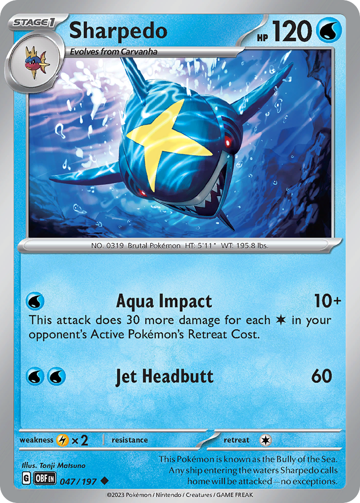 Sharpedo - Obsidian Flames - 047